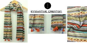 REYON DESIGNER TASSLE STOLE-BARABANKI