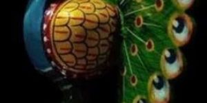 Wooden Dancing Peacock