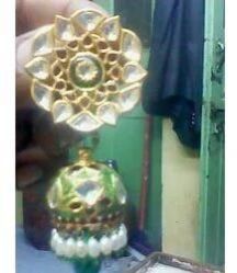 Kundan Meena Earrings