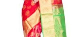 Red Kora Silk Cotton Saree