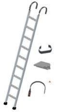 ALUMINIUM STRAIGHT HD WIDE STEPS HOOK LADDER