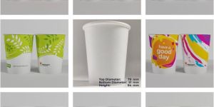 240ml Paricott Printed Paper Cup