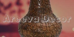 Hand Carved Wooden Vase