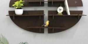 Oval Shaped Modular Wall Shelf