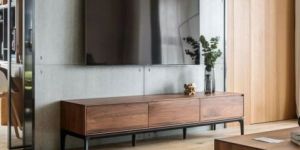 78x40x110cm Mango Wood Television Cabinet