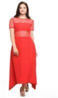 Ladies Lace Red Evening Dress