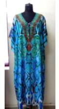 Ladies Long Kaftan Geometric Pattern