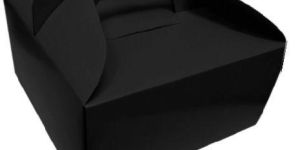 Black Duplex Cake Box with Handle