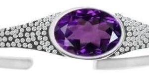Amethyst Diamond Bangle