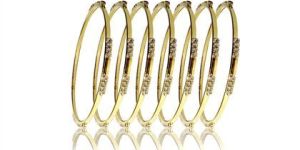 Gold Plated CZ Studded Bangle