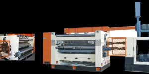 FINGERLESS SINGLE FACER CORRUGATING MACHINE