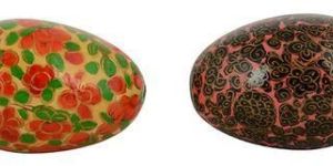 Papier Mache Decorative Eggs