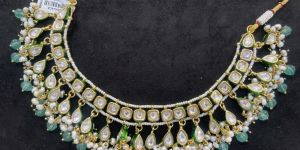 Silver Choker Set Semi Precious Stone