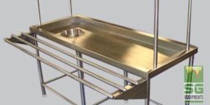 Soiled Dish Landing Table with Chute and Rack OHS