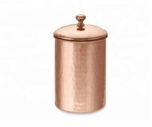 Copper Hammered Canister Box