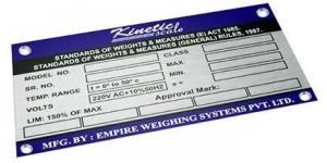 Printed Aluminium Label