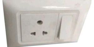 White Modular Electrical Switch