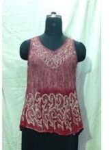 Viscose Ladies Umbrella Batik Top