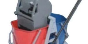 Double Bucket Mop Wringer Trolley