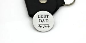 Golf Leather Keychain