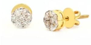White Diamond Stud Earring