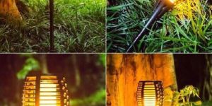 Solar Flame Garden Light