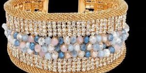Spruce Beaded Golden Cuff