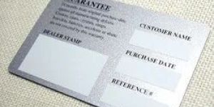 Printed Warranty Card