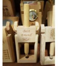 Antique Wooden Pen Holder Stand