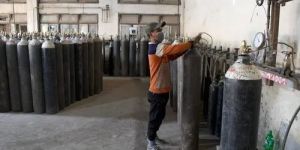 Empty Oxygen Gas Cylinders