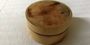 Wooden Brown Round Box