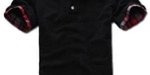 Men Double Collar T Shirt