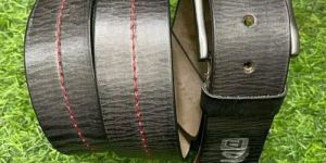 Black Grain Leather Belts