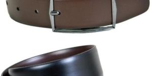 Mens PU Reversible Leather Belt with Removable Buckle