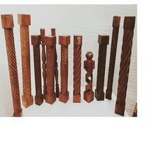Wooden Stair Case Pillar
