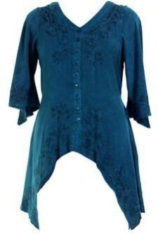 Gella Button Down Bell Sleeves Blouse Top