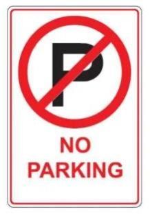 No Parking Sign Board
