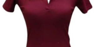 Ladies Cotton Polo Neck T Shirt