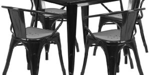 Rajtai Set of 4 Chairs and 1 Table for Cafe / Restaurant