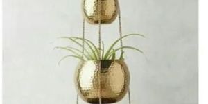 Brass Designer Flower Pot