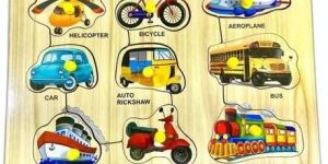 Kids Wooden Transport Tray Puzzle