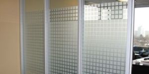 White Squares Decorative Window Film