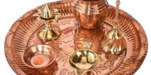 Copper Pooja Thali Set