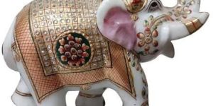 Marble Elephant Statue