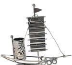 Antique Iron Sailboat Pen Stand