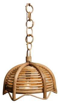 Cane Hanging Half-Spherical Lamp