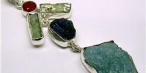 KYANITE TANZANITE AQUA CARNELIAN ROUGH PENDANT