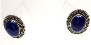 LAPIS LAZULI CABOCHON EARRINGS