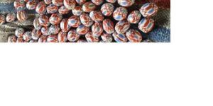 Handmade Chevron Glass Beads for Bead Stores, Art and Crafts