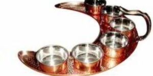 Stainless Steel Copper Thali Set